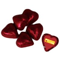 Individually Wrapped Chocolate Hearts